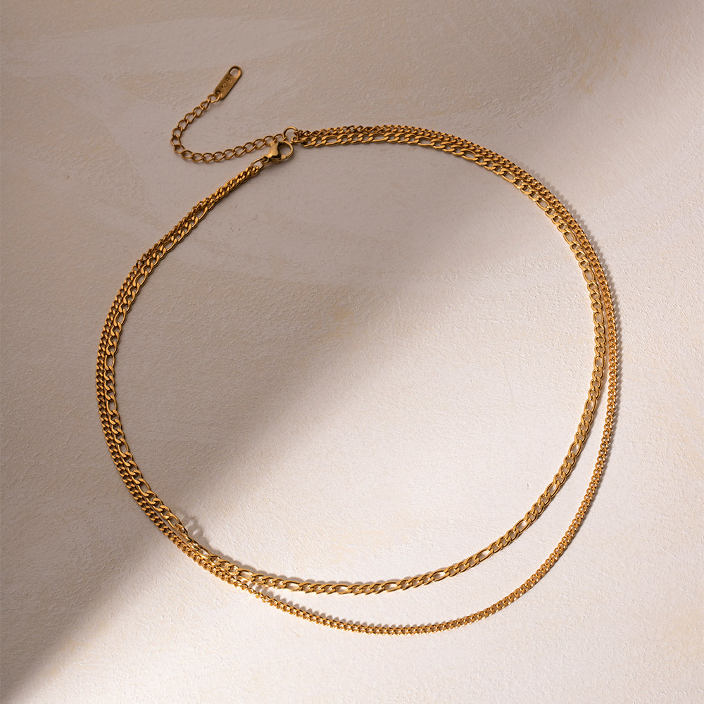 Collar de Capas - Chapado en Oro de 18 Quilates