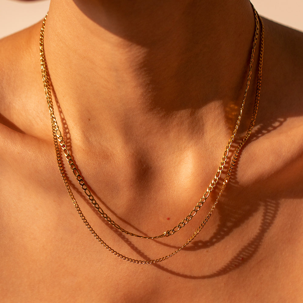 Collar de Capas - Chapado en Oro de 18 Quilates
